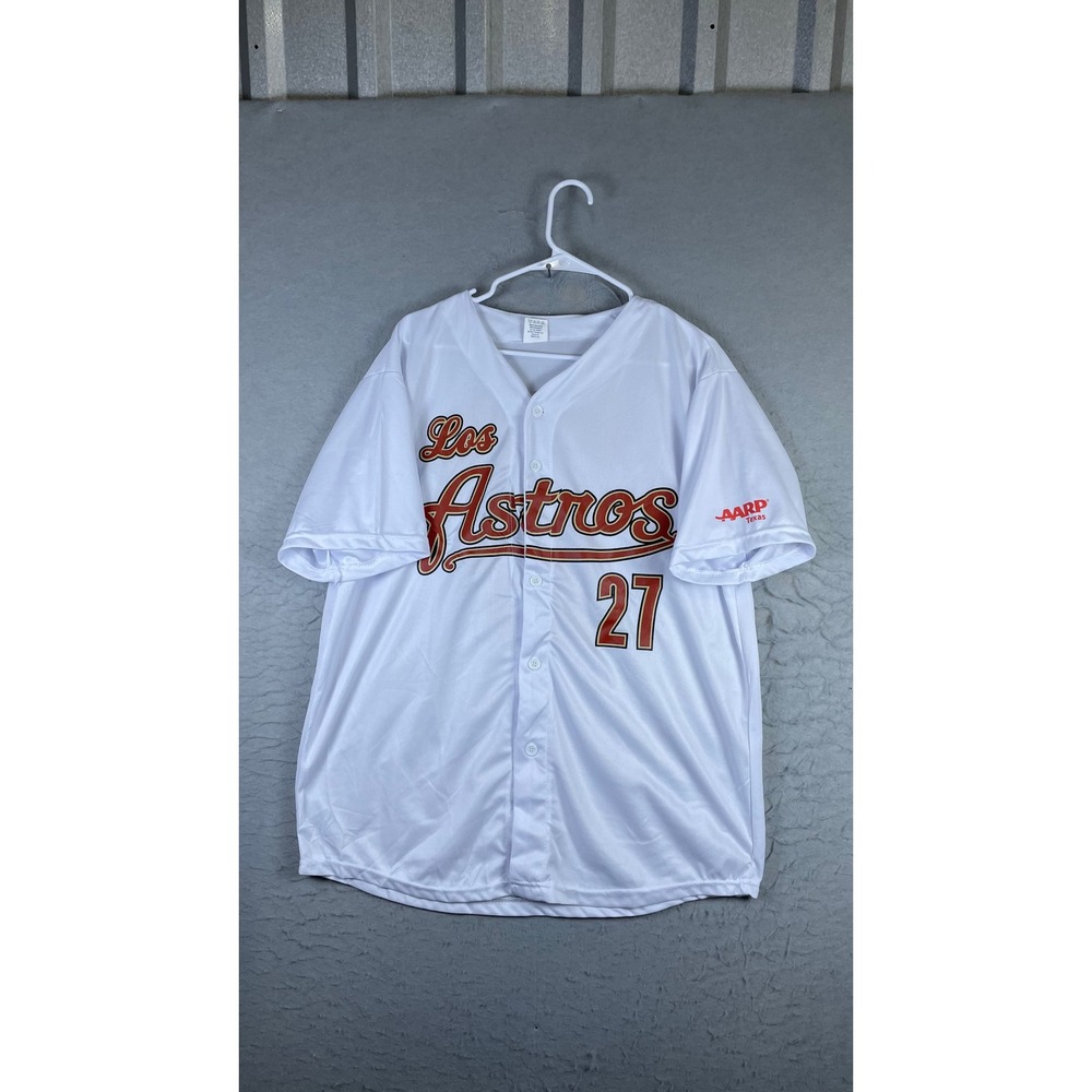 Houston Astros Baseball Jersey Mens XL White Good Altuve 27 AARP Promo